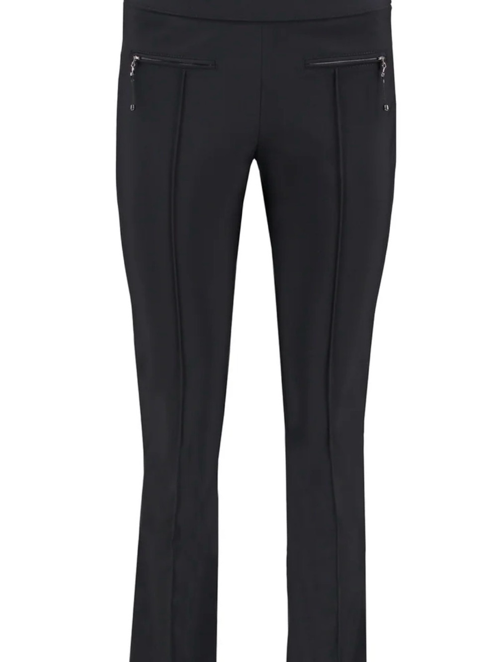 RAFFAELLO ROSSI Black OTTI Pants with Front Zip Pockets